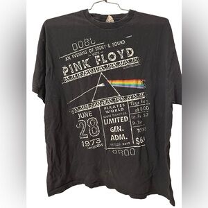 PINK FLOYD 1973 An Evening of Sight & Sound Throwback T-Shirt Size XL Band